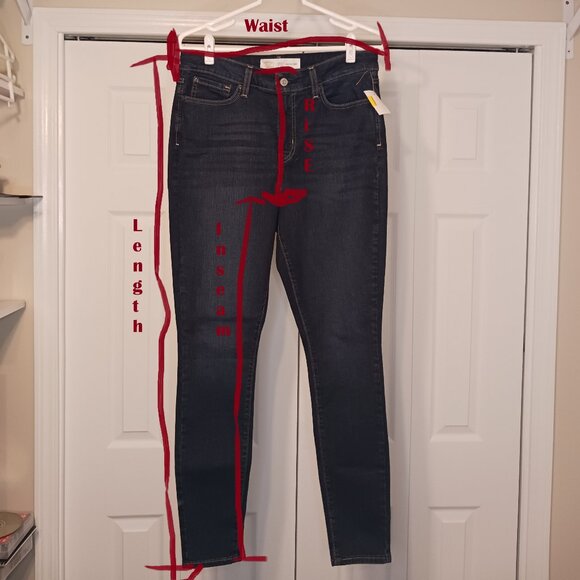 #306 2/$15 - Universal Thread Blue High-Rise Skinny Jeans 6/28R - Picture 8 of 8